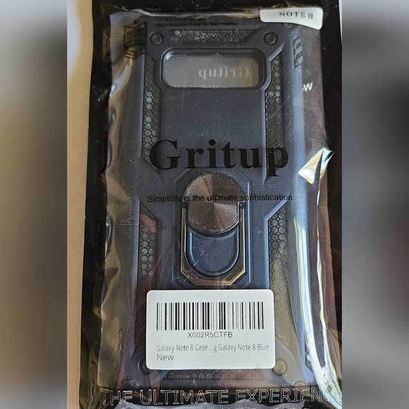Galaxy Not 8 Case with Phone Ring - Blue - Picture 1 of 1